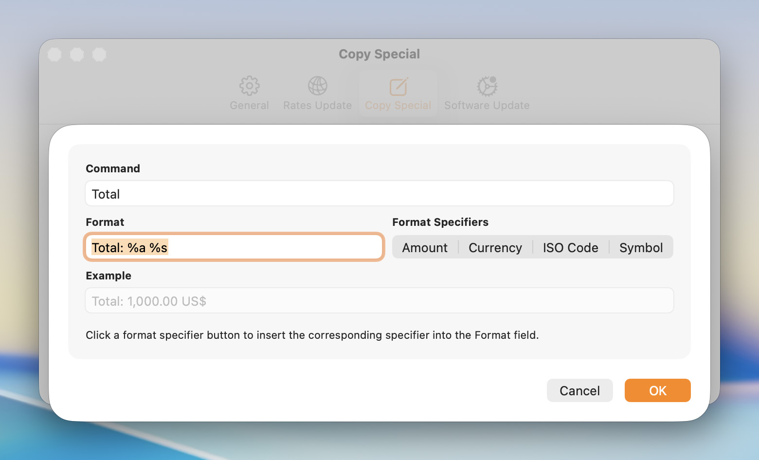 Copy Special Command